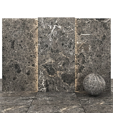 Sarita Black Stone Texture Collection 3D model image 1 