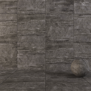 Flaviker Hangar Coal 120x120: Versatile Multi-Texture Floor 3D model image 1 