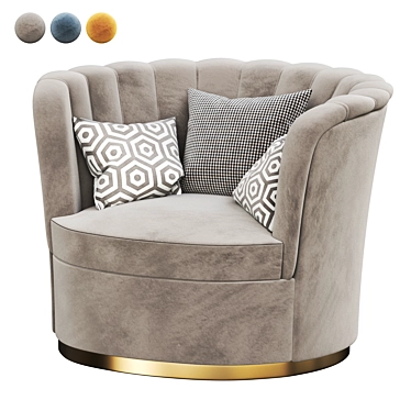 2014 Miller Armchair - Stylish and Comfortable 3D model image 1 