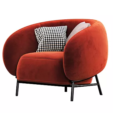 Cider Edition Curl Armchair: Chic and Comfy 3D model image 1 
