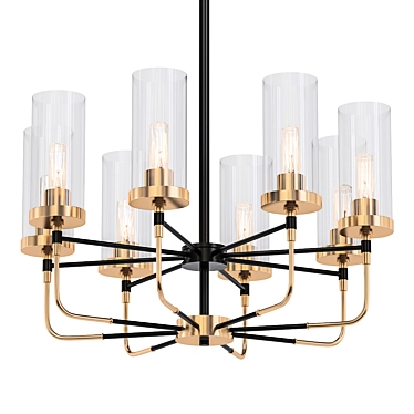 Modern Greger Chandelier: Illuminate Your Space! 3D model image 1 