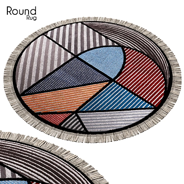 Elegant Round Rug with Chic Design 3D model image 1 
