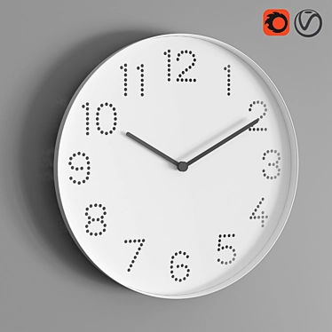 IKEA TROMMA TROMMA Wall Clock - Minimalist Design 3D model image 1 