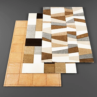 High-Resolution Modern Rugs Bundle 3D model image 1 