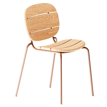 Stylish Si-Si Wood Chair 3D model image 1 