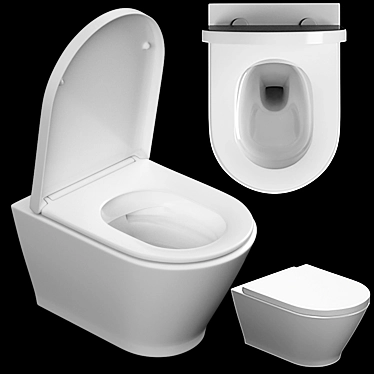 Lavinia Boho Rimless Wall Toilet 3D model image 1 