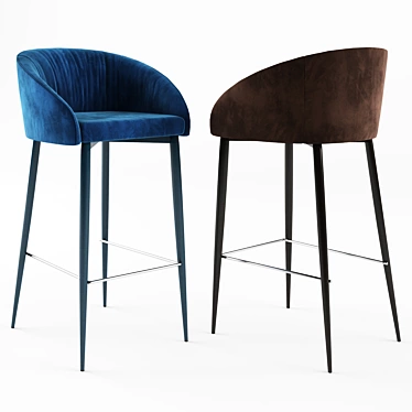 Nicolas Elbe Bar Stool: Sleek, Stylish, Comfortable 3D model image 1 