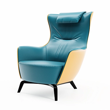 Elegant Mamy Blue Armchair 3D model image 1 