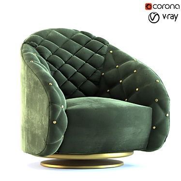 Portofino Luxury Armchair 3D model image 1 