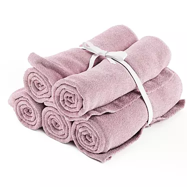 Luxury Twist Towel Set 3D model image 1 