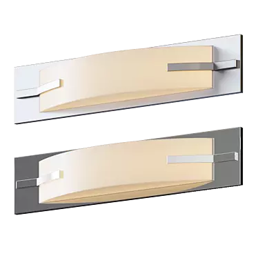 Sleek Nickel Bathroom Wall Sconce 3D model image 1 