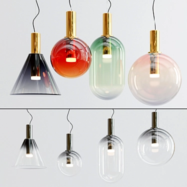 Phenomena Pendant Light Collection 3D model image 1 