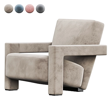 Contemporary Utrecht Armchair: Stylish & Functional 3D model image 1 