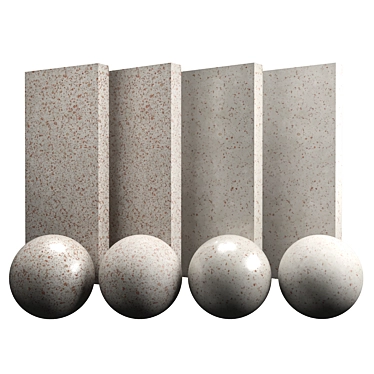 Terrazzo Concrete Texture: High-Quality PBR Materials 3D model image 1 