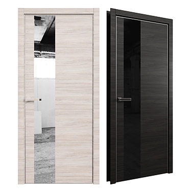 Profil 5Z Interior Door with Lotus Handle 3D model image 1 