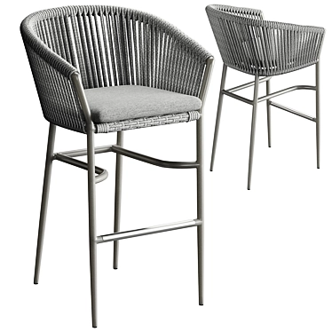 Contemporary Muse Barstool: Stylish & Durable 3D model image 1 