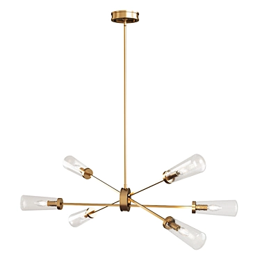 Elegant Xenia Linear Chandelier 3D model image 1 