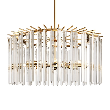 Elegant Nessa Round Chandelier 3D model image 1 