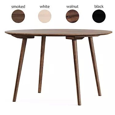 Scandi Round Dining Table 3D model image 1 