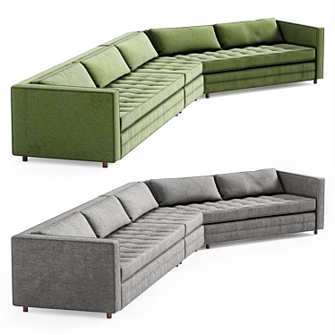 Harvey Probber Sectional Sofa: Modern Elegance for Your Home 3D model image 1 