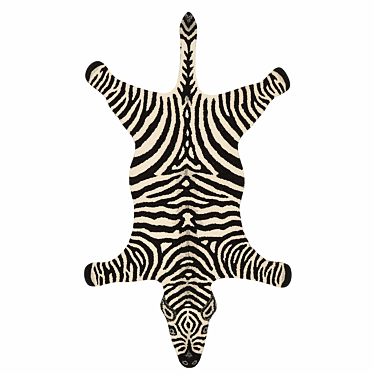 Chubby Zebra Shaped Rug - Uniquely Designed 3D model image 1 
