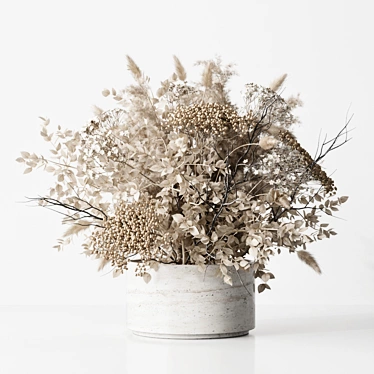 Elegant Dried Floral Arrangement 3D model image 1 