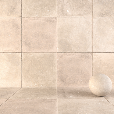 Flaviker Nordik Stone Sand - 120x120: Elegant Multi-Texture Floor 3D model image 1 