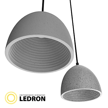 Sleek Concrete Dome Light 3D model image 1 