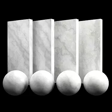 Premium White Calacatta Marble Texture 3D model image 1 