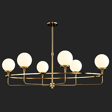 Elegant Beverly Hills Oval Chandelier 3D model image 1 