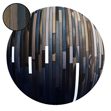 Striped Wood + Light Panels: High Quality Textures & 3D Files 3D model image 1 