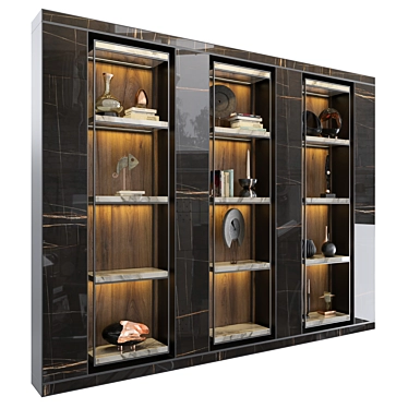 Versatile Shelving Unit: 63" Height 3D model image 1 