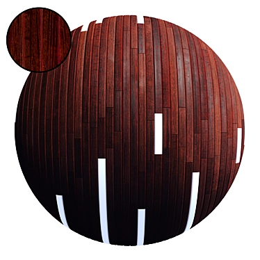 Striped Wood Light Panels: PBR 4K 2 Mats 3D model image 1 