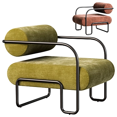 Luxury Ardent Club Chair by Kelly Wearstler 3D model image 1 