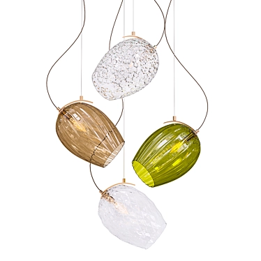 Elegant Nuce Suspension Lamp 3D model image 1 