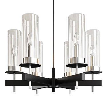 Modern Tuxedo Chandelier 3D model image 1 