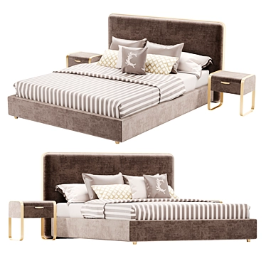 Title: Elegant Cantori Elvis Bed In 3D Max 3D model image 1 