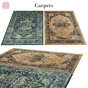 Polys: 3 888 Vets: 4 004 - Vibrant Rug Collection 3D model image 1 