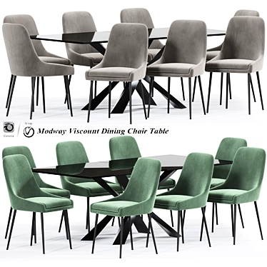 Modway Viscount Upholstered Dining Chair 3D model image 1 