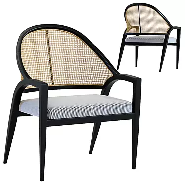 Sleek Armrest Horizon Chair 3D model image 1 