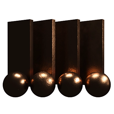 Luxury Copper Brushed Texture 3D model image 1 