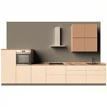Modern Built-In Kitchen Appliance 3D model image 1 