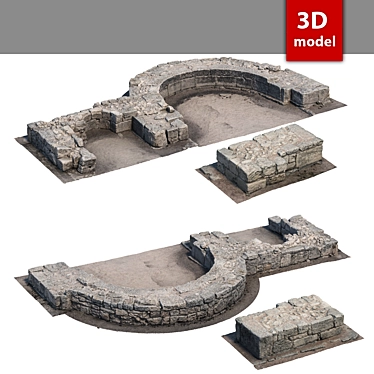Ancient Ruins 3D Model 3D model image 1 