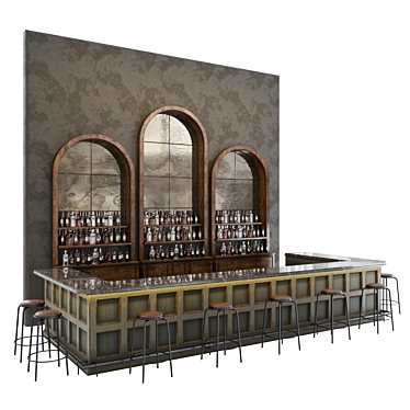 Modern Loft Bar with 3D Models 3D model image 1 