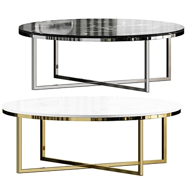 Lorenz 100cm Round Marble Coffee Table - Brushed Gold Base