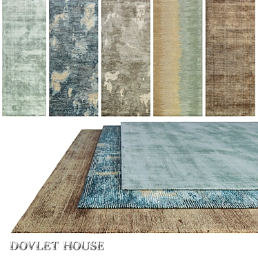 Dovlet House 5-Piece Carpets in Various Fabrics (Part 571) 3D model image 1 