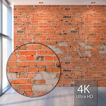 Title: Antique Brick Wall Texture 3D model image 1 