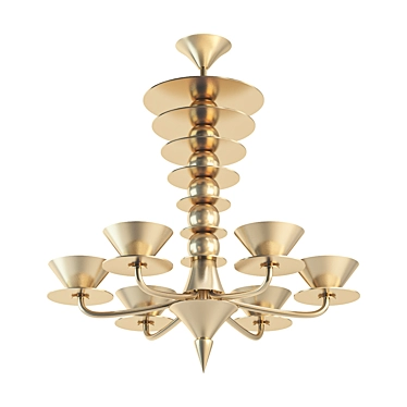 Elegant Lattimo Murano Chandelier 3D model image 1 