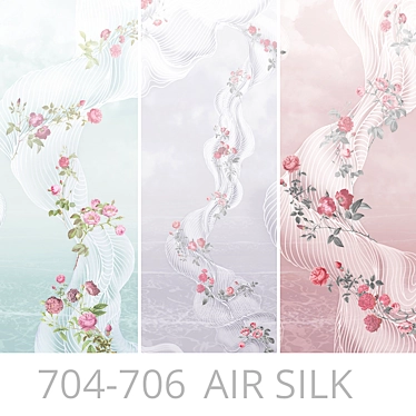 Perspektiva Air Silk Wallpapers: Panels with Print Texture 3D model image 1 