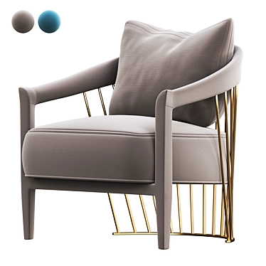 Elegant Dorothy Armchair: Timeless Design 3D model image 1 